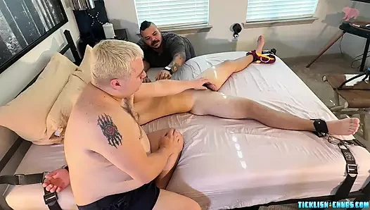 TicklishChubs: Bobby groans while being tickled and teased by chubby Matt and JD