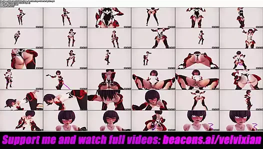 Büyük götlü savaşçı kız dans ediyor + seks ve fışkırtma