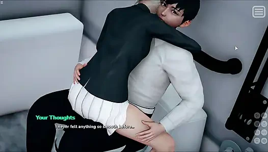 Japanese Petite 18 Plus School Stepsister Riding Hiro Cock In Toilet