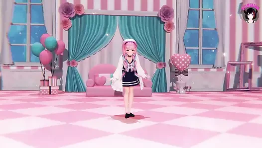 Minato - sevimli genç seksi dans ve kademeli soyunma