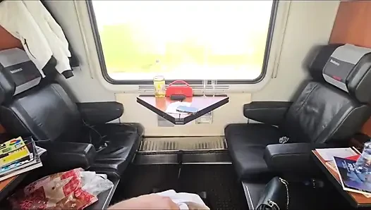 Caught on a train - Blowjob - Public