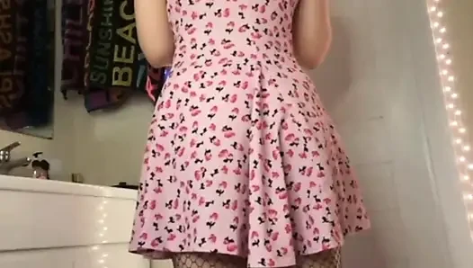 Sucking dildo jucielussie and crazy fingering in stockings