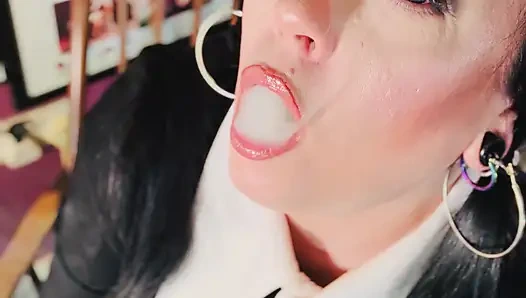 Wednesday Addams Smokes A Cigarette For Her Ghouls! Tina Snua Smoking A Cork Cig - OMI Snap Inhales OME Drifting