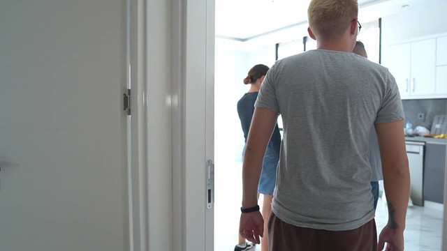 Husband Cuckold , watch his wife get fucked from behind!