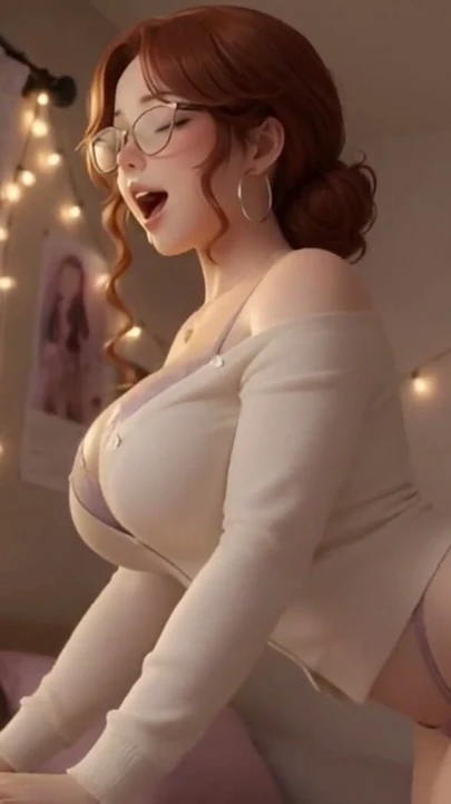 Sensual Lactation ASMR - Whispering Redhead Massages Her Heavy Milky Breasts | Clip 2