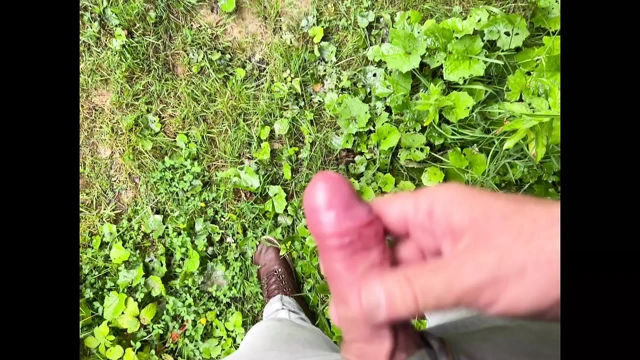 Mastürbasyon yapıyor ve ormanda yürüyor