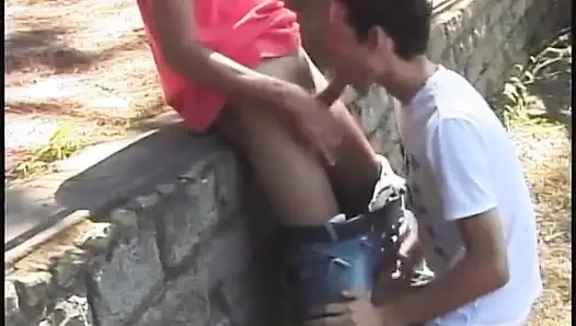 Oh, u skinny boy, fuck me hard on the grass