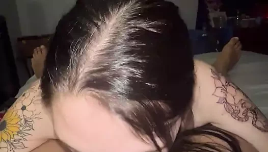 Eğlenmek için büyük zenci emiyor