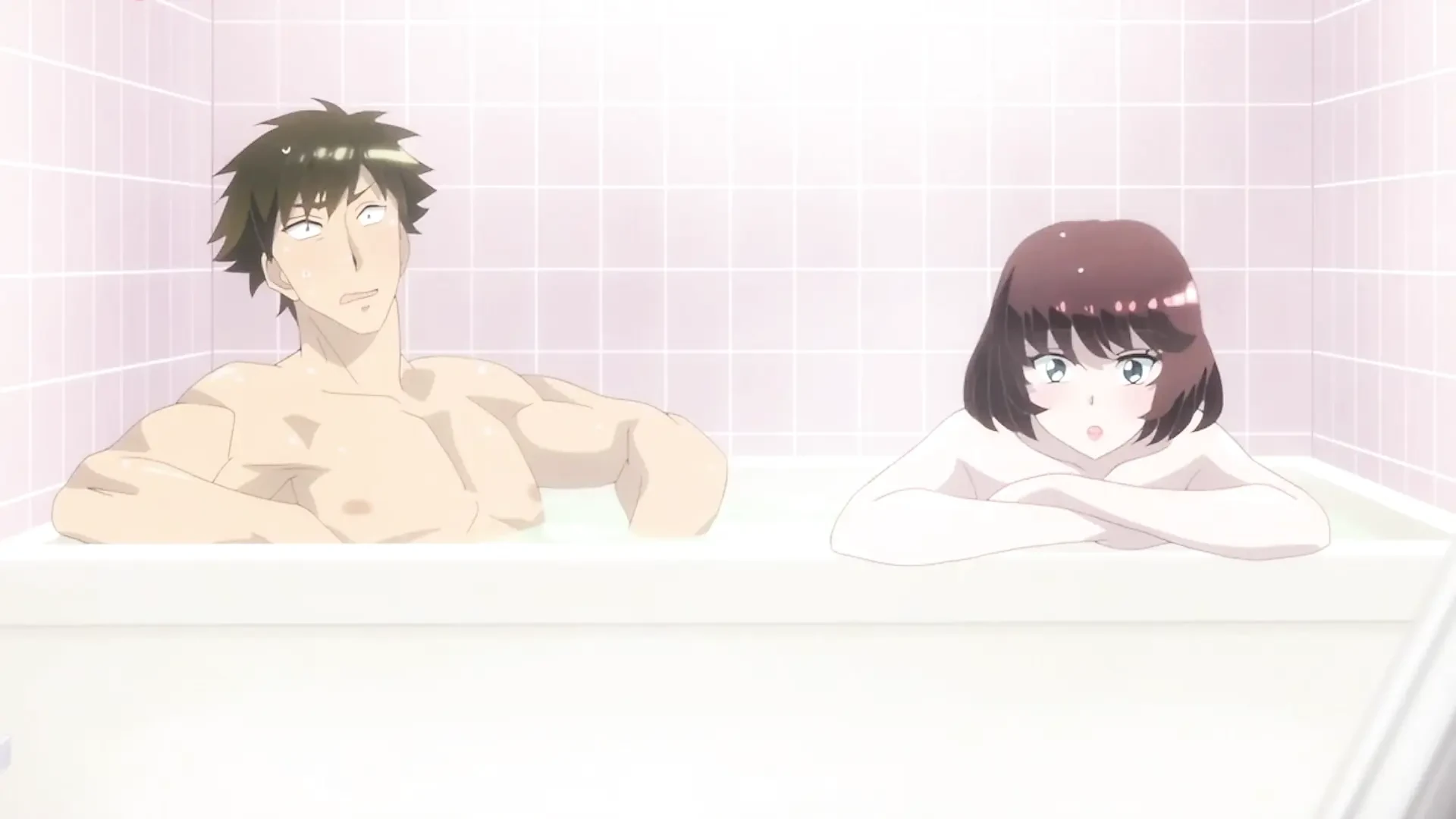”Moans Echo in the Steamy Outdoor Bath” Unexpected Threesome(Hentai Sex) Eng Sub