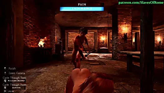 Roma'nın köleleri oyunu - seks köleleri cezalandırılıyor