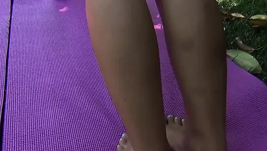 Teen bombshells outdoors
