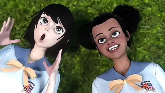 Hentai seks koleji bölüm 8 - büyük memeli arkadaşlar hentai seks üniversitesinde makaslama yapıyor