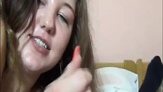 Secretly filmed natural brunette Jana with perky tits