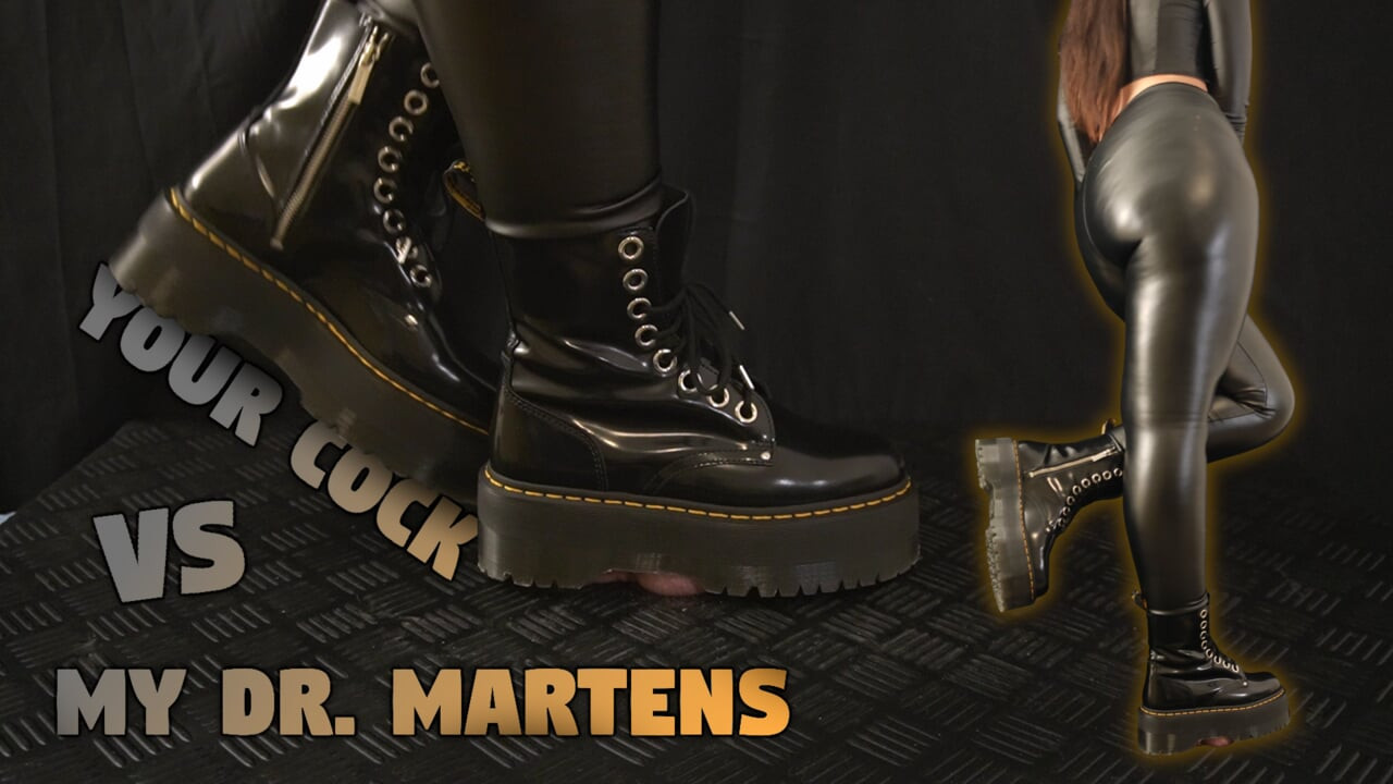 Yarağın ve dr. martens'im - yarak taşakları eziliyor, ayakkabıyla muamele, cbt, bootjob, stomping