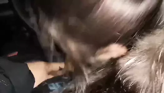 Asya kazakh kız emmek taksi sürücü horoz