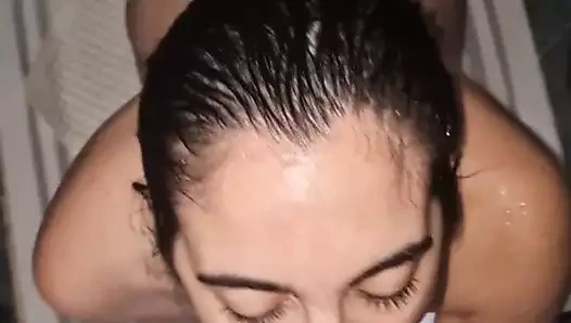 Blowjob in the shower and fucks me really hard in bed