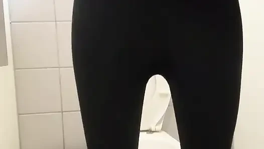 Compilation Girl in Black Skinny Jeans Piss in Public Toilets Daily Pad in Panties