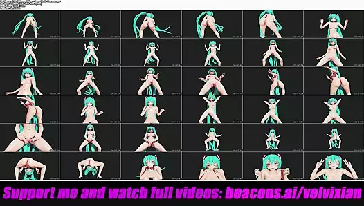 Hatsune miku - seksi çıplak dans (3 boyutlu hentai)