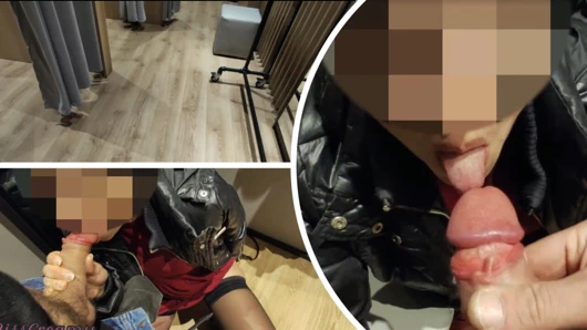 Ateşli öğretmen mağazanın soyunma odasında herkesin içinde ve boşalmama yardım ediyor - misscreamy