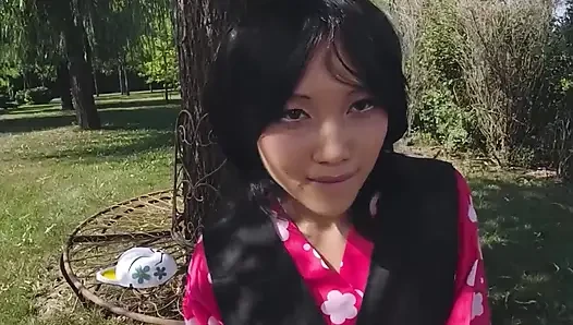 Vrcosplayx iblis avcısı Mai Thai, Yaiba Makomo tehlikeli olduğu kadar ateşli ve şehvetli hale geldi bölüm 1