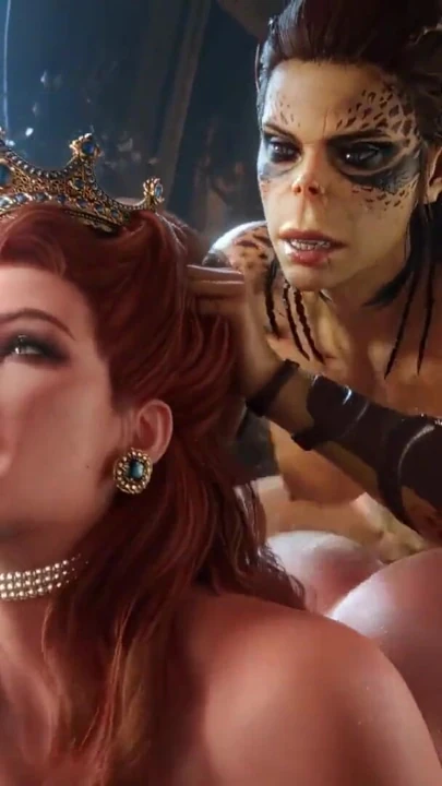 Kızıl saçlı kraliçe futa en iyi arkadaşı tarafından götten sert sikiliyor - 3 boyutlu gerçekçi hentai | Klip 1