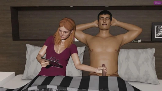 Üvey erkek kardeşimin karısı 4 Jennifer eliyle yarağı okşuyor