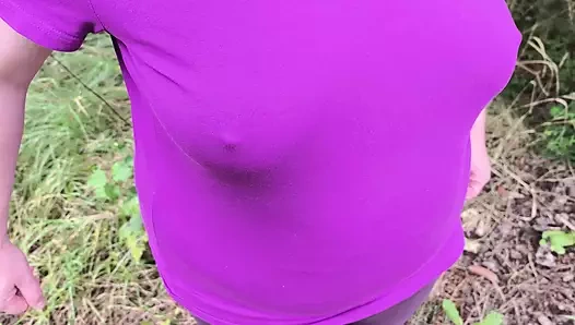 Göğüsleri tokatlamak için kamyon park yerinde soyun