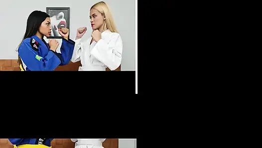 Kedi dövüşü judokas - raquel vs jade