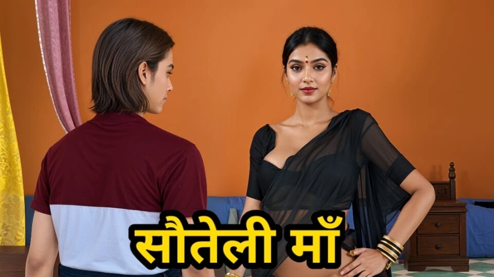 Desi Indian Stepmom Pink Pussy Black Saree The Stepson fell in love with the step mother&#039;s ass and fucked her hard