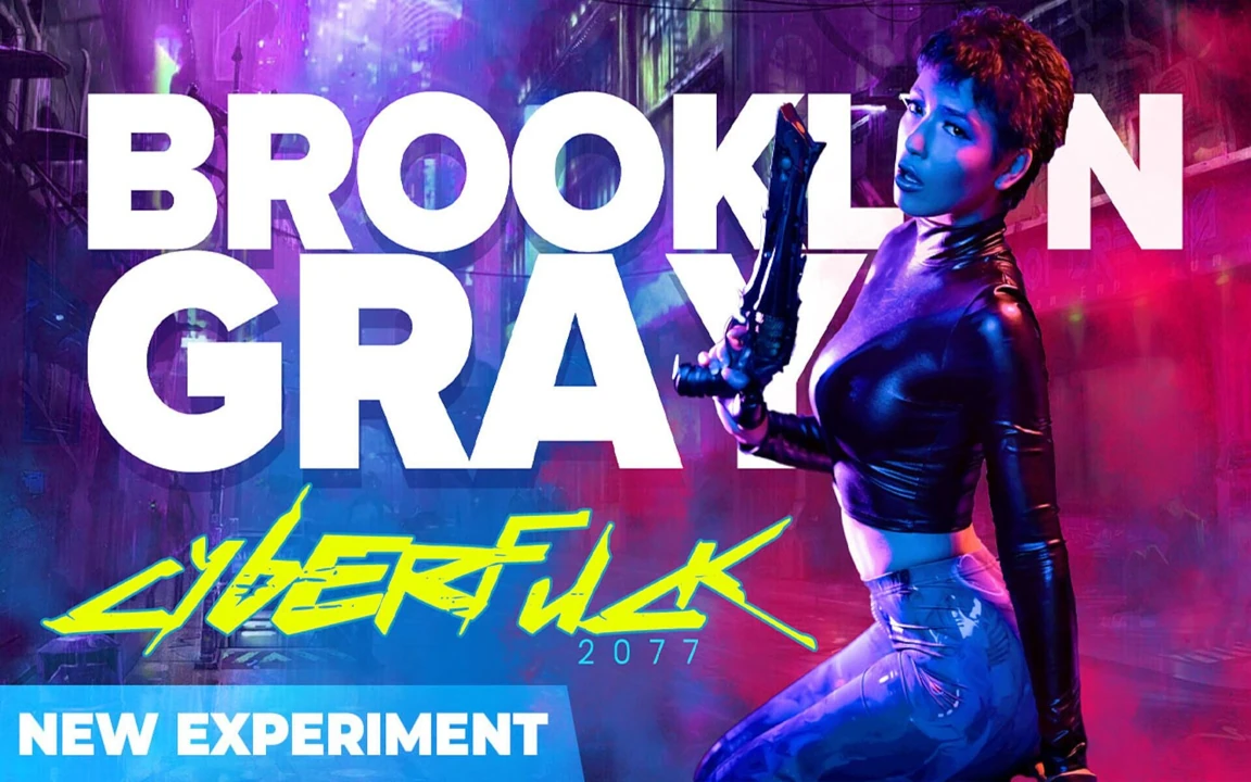 Cyberpunk brooklyn gray fütürist bir hatunla oynaşıyor ve sert dölleniyor