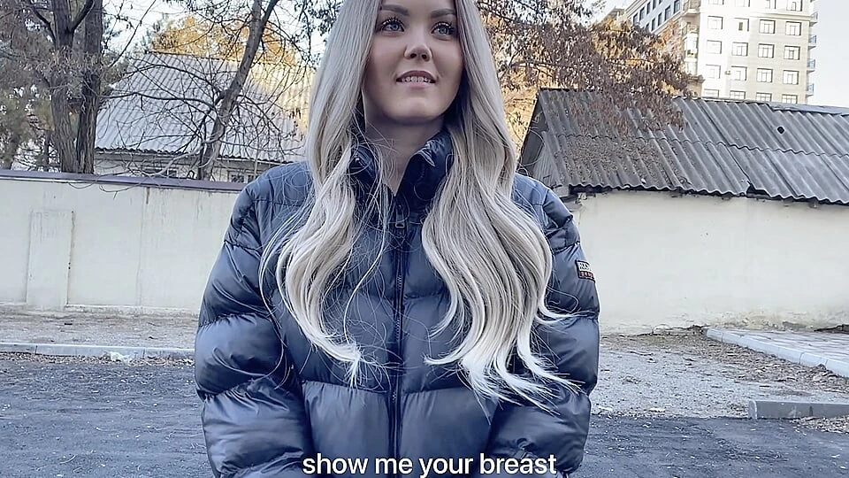 Gorgeous Blonde cheats on BF for tuition