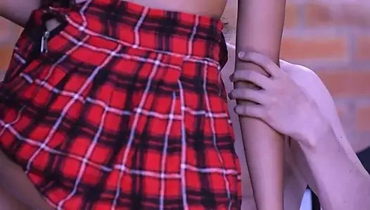 After a night of partying and drinking, the student woke up next to a stranger, and couldn't resist having one last meeting.