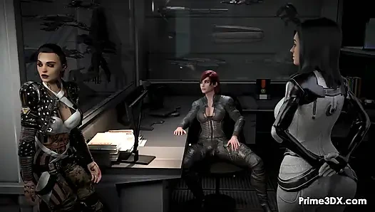 Affedersiniz memur bey! Bilim kurgu futa prime3dx'te üçlü seks