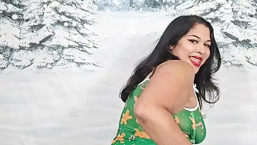 İri güzel kadın senin için gırtlağına kadar sakso çekiyor ve soyunuyor