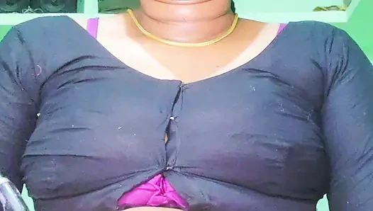 Indian aunty scared after seeing big dick husband