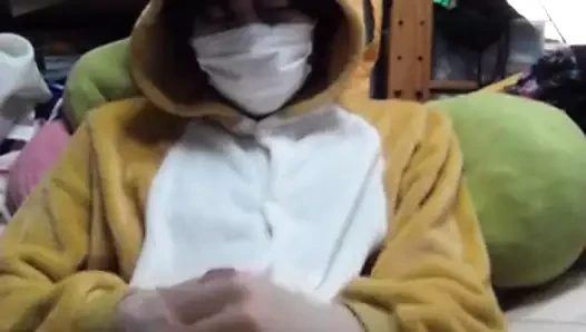 Asian CD cosplay jerkoff