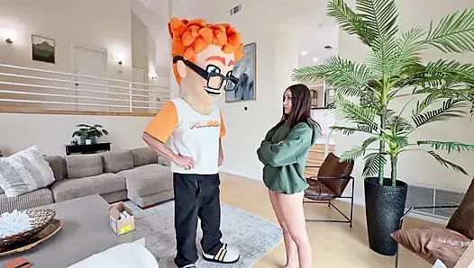 Shaved Petite Mia River Gives Footjob & Takes Facial on PornDudeCasting