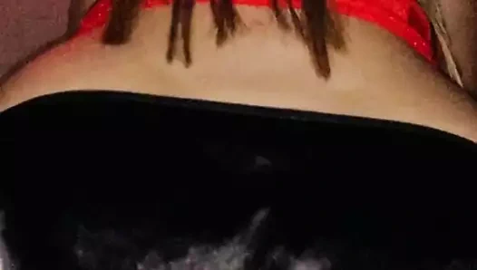 saten külot Siktir et siyah ters cowgirl binmek