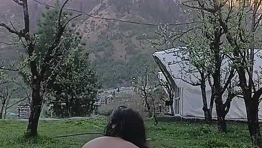 Part 2 - Desi outdoor sex with a stranger girl in the jungle.