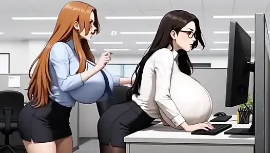 Komik büyük memeli ofis, ai animasyon