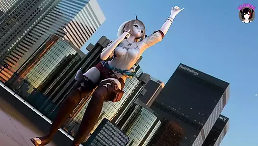 Ryza çıplak dans etmeyi seviyor! Kademeli soyunma