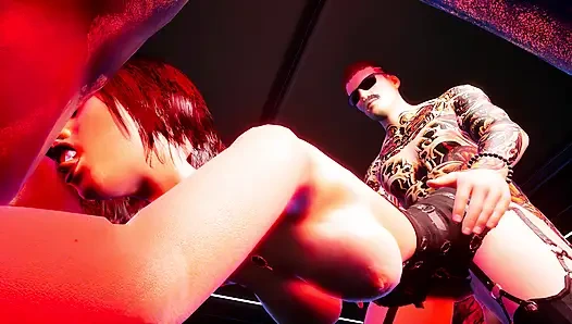 AZGıN GECE KULÜBÜ FAHIŞESI IKI ADAMLA ÜÇLÜ SEKS YAPıYOR