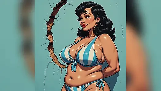 Tombul bikini güzelleri sanatı