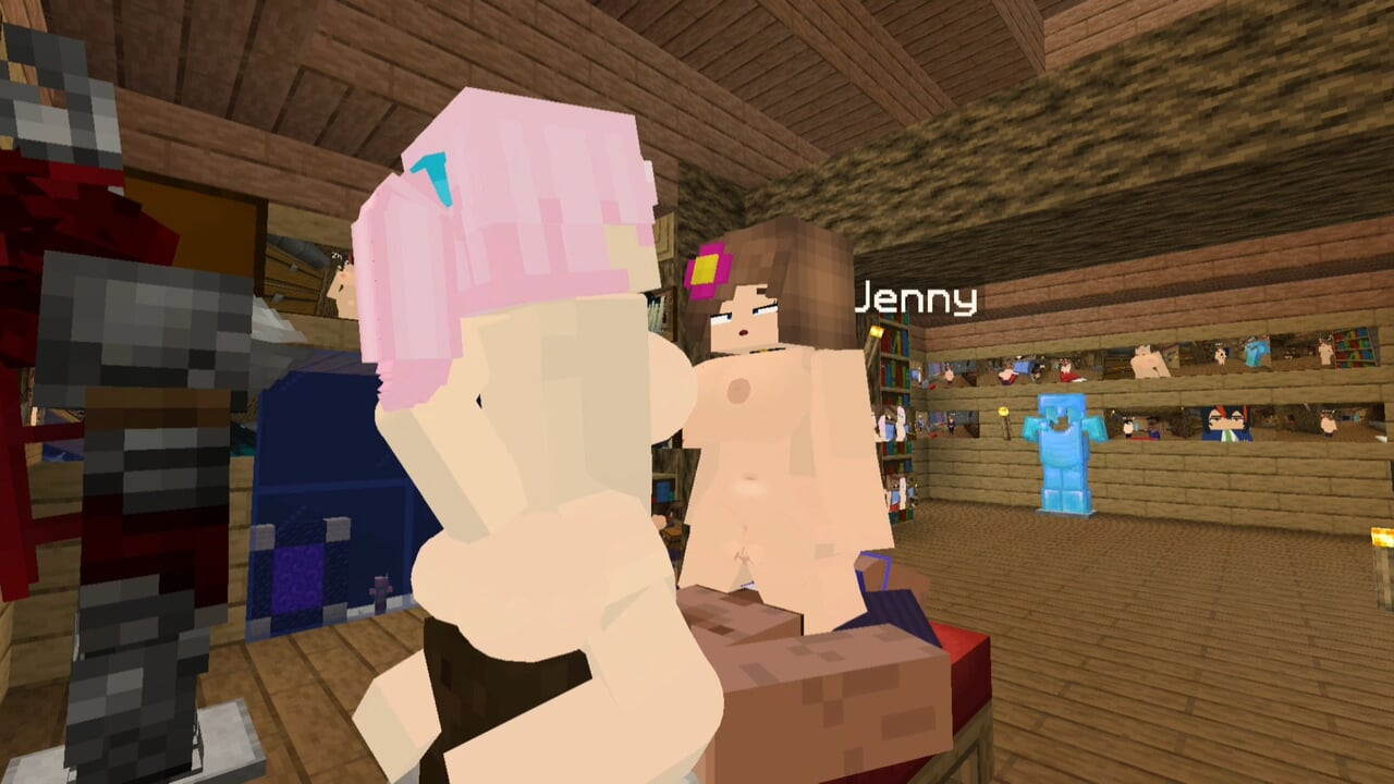 Minecraft Jenny mod fapcraft jenny ve zoey sikişmek ve üçlü seks yapmak için burada
