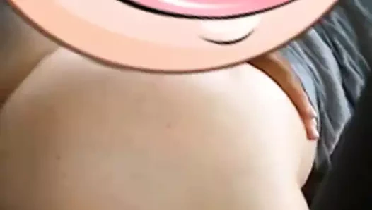 Minha esposa no carro