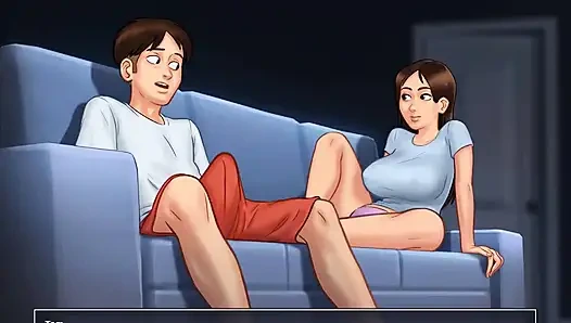 Yaz mevsimi efsanesi: üvey erkek kardeş üvey kız kardeşini porno izlerken ve mastürbasyon yaparken yakaladı bölüm 103