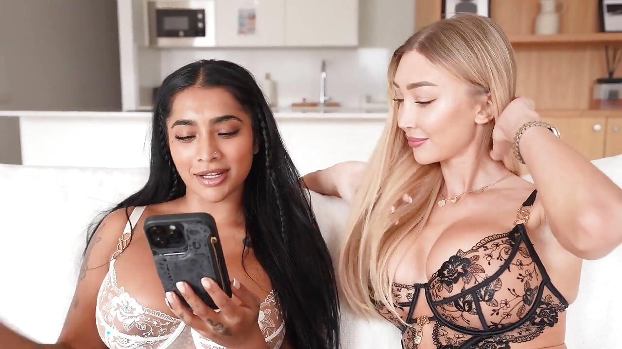 Tinder'dan Rastgele Bir Adamla Sikiştik Ve O Bizi Çok Fışkırttı! - Yasmina Khan - Frances Bentley
