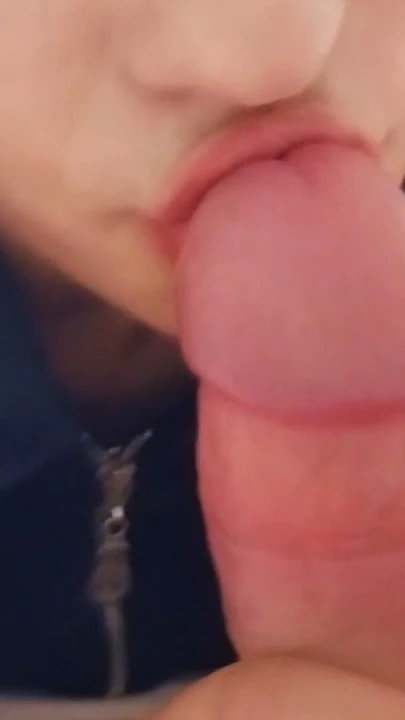 My little stepsister is learning to give blowjobs on my cock. | Clip 1