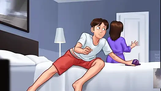 Orta yaşlı seksi üvey annem beni külotuyla mastürbasyon yaparken yakaladı ve sonra bana katılıyor!