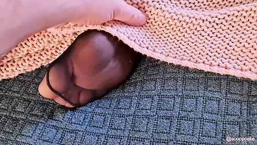 Scoopcakes first sextape in stockings and wet panties fucked by big cock with huge cumshot